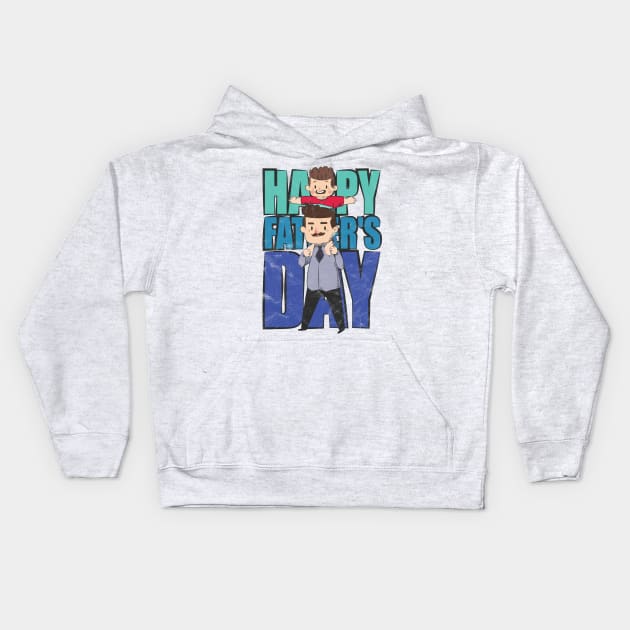 Happy Father's Day Kids Hoodie by avshirtnation